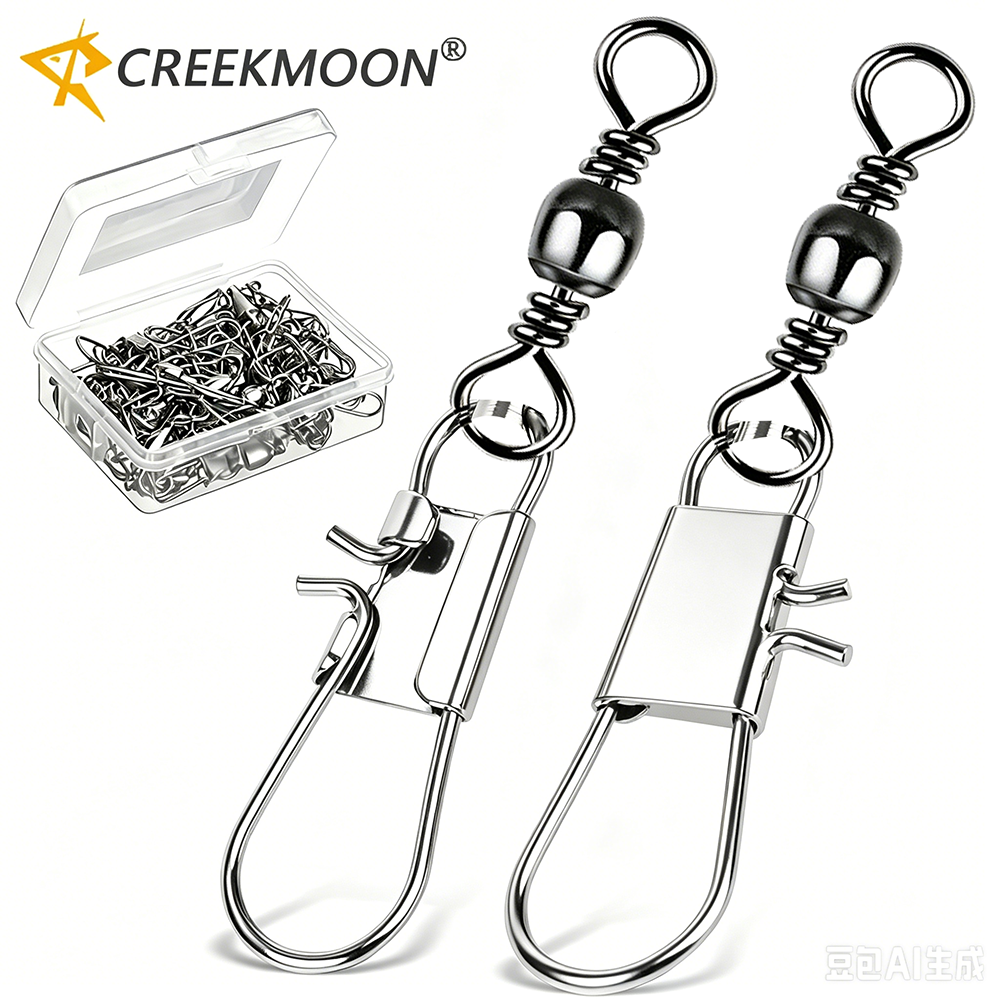 50Pc/box Stainless Steel Swive - Fishing Lure Box avis et prix
