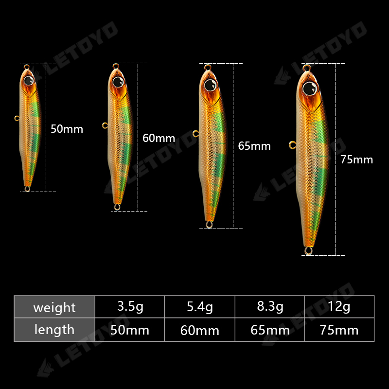 LETOYO Sinking Pencil 17g 12g- - Fishing Lure Spinnerbait avis et prix